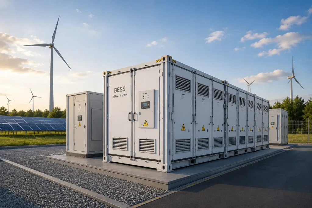 Sistem de stocare BESS 2 MW / 4 MWh